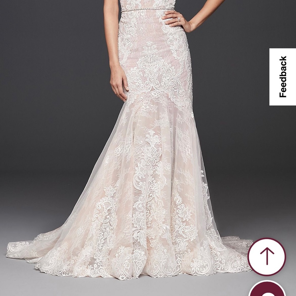 Beautiful Wedding Dress- Galina Signature Lace Mermaid with Slip - Picture 4 of 14